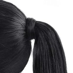 ponytail extensions real human hair clip in 16 inches 65g jet black color straight drawstring warp around ponytail hair piece remy human hair for women