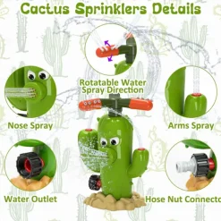 Pools & Water Fun Sprinkler Toy Pool Toys Cactus Focus Toy Adorable Parent-Child Interaction Plastic Kid's Adults' Summer Party Holiday for Boys and Girls