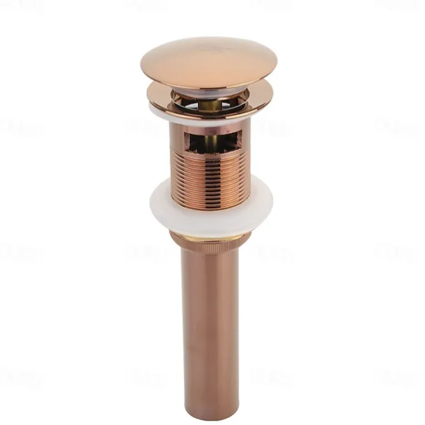 Pop Up Drain Stoper with Overflow SUS Stainless Steel Bathroom Vanity Sink Drain Lavatory Basin Sink Drain Chrome Finished