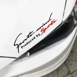 Popular 2PCS Black Red Racing Car Auto Reflective TRD Car Vinyl Graphic Decal Stickers