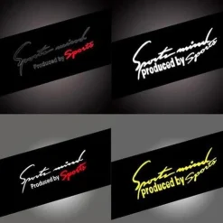 Popular 2PCS Black Red Racing Car Auto Reflective TRD Car Vinyl Graphic Decal Stickers