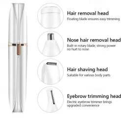 Portable 4 in 1 Electric Epilator Women Eyebrow Nose Lady Trimmer Facial Hair Removal Face Body Painless Female Shaver Depilator