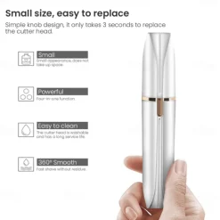 Portable 4 in 1 Electric Epilator Women Eyebrow Nose Lady Trimmer Facial Hair Removal Face Body Painless Female Shaver Depilator