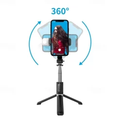 Portable 41 Inch Selfie Stick Phone Tripod With Wireless Remote Extendable Tripod Stand 360 Rotation Compatible With IPhone 13 12 11 Pro Xs Max Xr X 8 7 6 Plus Android Samsung Smartphone