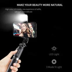 Portable 41 Inch Selfie Stick Phone Tripod With Wireless Remote Extendable Tripod Stand 360 Rotation Compatible With IPhone 13 12 11 Pro Xs Max Xr X 8 7 6 Plus Android Samsung Smartphone