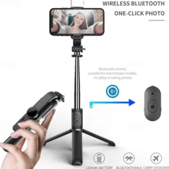 Portable 41 Inch Selfie Stick Phone Tripod With Wireless Remote Extendable Tripod Stand 360 Rotation Compatible With IPhone 13 12 11 Pro Xs Max Xr X 8 7 6 Plus Android Samsung Smartphone
