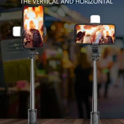 Portable 41 Inch Selfie Stick Phone Tripod With Wireless Remote Extendable Tripod Stand 360 Rotation Compatible With IPhone 13 12 11 Pro Xs Max Xr X 8 7 6 Plus Android Samsung Smartphone