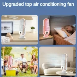 Portable Air Conditioner Fan, Large Battery Dual Motor Household Small Air Cooler, 5-speed Air Cooling Fan 720 ° Surround Air Blower, Office, Tourism, Camping, Outdoor RV Portable USB Fan, Thanksgiving Halloween Christmas Gift