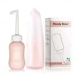 Portable Bidet Sprayer EVA Bottle 300/400/600 ml Detachable Nozzle Head with Case, Travel Handheld Large Bottle for Toilet Bathroom Shattaf Hand Spray