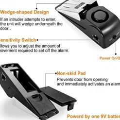 Portable Burglar-proof Doorstop Alarm Wireless Security System Home Hotel Bedroom Doorstop Locks