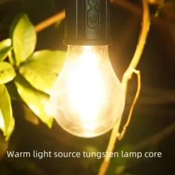 Portable Camping Light LED Camping Lamp with Hook Portable Lantern Type-C Charging Waterproof for Hiking Fishing