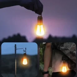 Portable Camping Light LED Camping Lamp with Hook Portable Lantern Type-C Charging Waterproof for Hiking Fishing