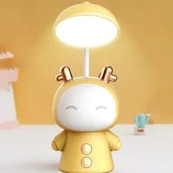Portable Cute Desk Lamp USB Rechargeable Dimmable Study Table Lamp Bedside Led Night Light for Reading Work Kids Birthday Gift