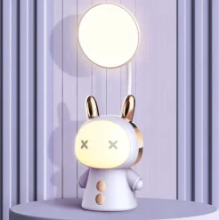 Portable Cute Desk Lamp USB Rechargeable Dimmable Study Table Lamp Bedside Led Night Light for Reading Work Kids Birthday Gift