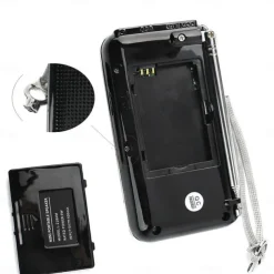 Portable Digital AM FM Radio Media Speaker MP3 Music Player Support TF Card / USB Disk with LED Screen Display and Emergency Flashlight Function