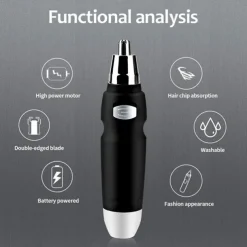 Portable Electric Ear Nose Trimmer Nose Hair Trimmer for Men Women Hair Removal Shaving Razor Eyebrow Trimmer Beard Shaver