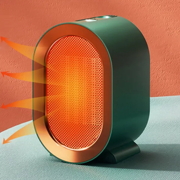 Portable Electric Heater With Thermostat 1200W Safe and Quiet PTC Ceramic Heater Heats Up To 20 Square Meter Indoor Winter Warm Air Blower Mini Radiator Heater Fan For Home Bedroom Bathroom Office Ro