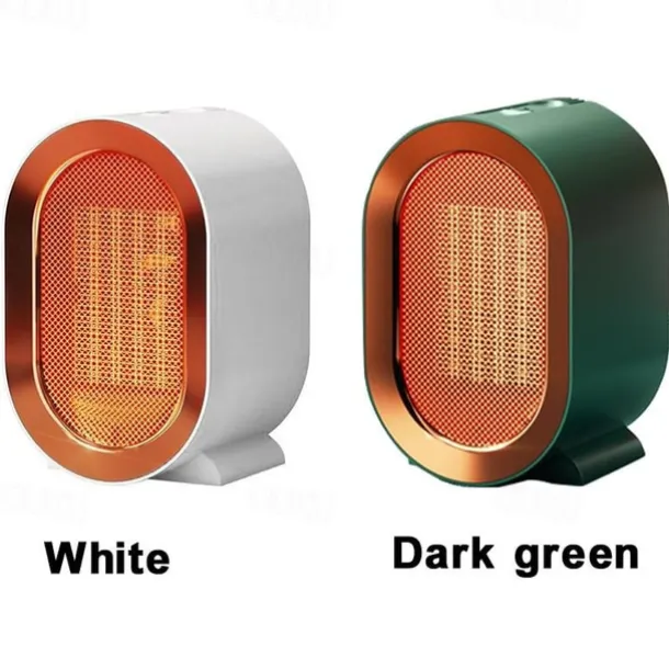 Portable Electric Heater With Thermostat 1200W Safe and Quiet PTC Ceramic Heater Heats Up To 20 Square Meter Indoor Winter Warm Air Blower Mini Radiator Heater Fan For Home Bedroom Bathroom Office Ro