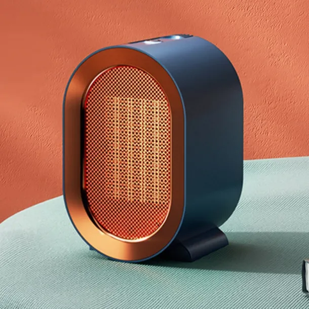 Portable Electric Heater With Thermostat 1200W Safe and Quiet PTC Ceramic Heater Heats Up To 20 Square Meter Indoor Winter Warm Air Blower Mini Radiator Heater Fan For Home Bedroom Bathroom Office Ro