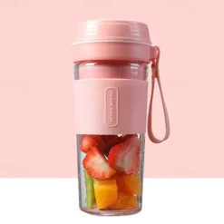 Portable Electric Juicer Smoothie Blender 4 Knife Mini Blenders USB Wireless Rechargeable Mixer Juicers Cup for Sports Travel
