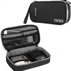 Portable Electronic Accessories Travel case,Cable Organizer Bag Gadget Carry Bag for iPad,Cables,Power,USB Flash Drive, Charger