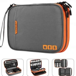 Portable Electronic Accessories Travel case,Cable Organizer Bag Gadget Carry Bag for iPad,Cables,Power,USB Flash Drive, Charger