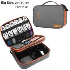 Portable Electronic Accessories Travel case,Cable Organizer Bag Gadget Carry Bag for iPad,Cables,Power,USB Flash Drive, Charger