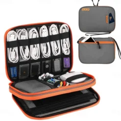 Portable Electronic Accessories Travel case,Cable Organizer Bag Gadget Carry Bag for iPad,Cables,Power,USB Flash Drive, Charger