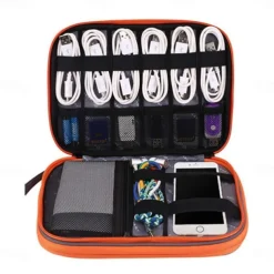 Portable Electronic Accessories Travel case,Cable Organizer Bag Gadget Carry Bag for iPad,Cables,Power,USB Flash Drive, Charger