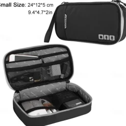 Portable Electronic Accessories Travel case,Cable Organizer Bag Gadget Carry Bag for iPad,Cables,Power,USB Flash Drive, Charger