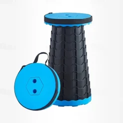 Portable Folding Stool Collapsible Stool for Queuing, Fishing, and Outdoor Camping Ultralight and Adjustable with extendable height 45cm/17.7in