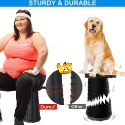 Portable Folding Stool Collapsible Stool for Queuing, Fishing, and Outdoor Camping Ultralight and Adjustable with extendable height 45cm/17.7in