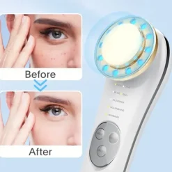 Portable Galvanic Facial Machine 7 In 1 High Frequency Face Massager Microcurrent Skin Firming Machine Skin Improve Roller Tools