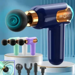 Portable LCD Massage Gun Deep Tissue Muscle Electric Massager For Leg Body Neck Shoulder Pain Relief Sport Relaxation(1pcs)