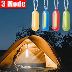 Portable Mini COB LED Keychain Pocket Flashlight 3 Modes LED Flashlight Battery Powered Outdoor Camping Hiking Fishing Torch