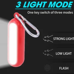 Portable Mini COB LED Keychain Pocket Flashlight 3 Modes LED Flashlight Battery Powered Outdoor Camping Hiking Fishing Torch