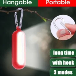 Portable Mini COB LED Keychain Pocket Flashlight 3 Modes LED Flashlight Battery Powered Outdoor Camping Hiking Fishing Torch
