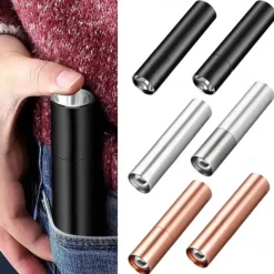 Portable Mini LED Flashlight, LED Torch Rechargeable 3 Lighting Modes Waterproof Retractable Powerful Light Torch Outdoor Zoom Torch