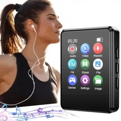 Portable MP3 Player Bluetooth HiFi Stereo Music Player 1.8inch Touch Screen MP3 Player Student Walkman Mini MP4 Video Playback