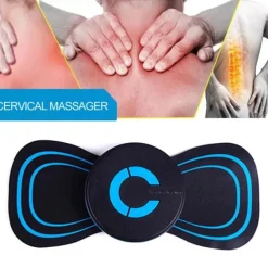 Portable Neck Body Massager Microcurrent Muscle Relief Pain Mini Electric Convenient Intelligent Cervical Massage Stickers Meridian Massager