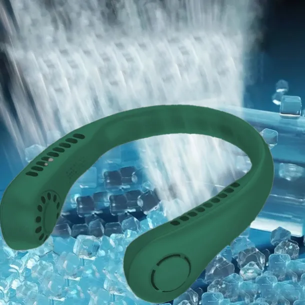 Portable Neck Fan Electric Wireless Fan USB Charging Mini Ventilator Cooling Vaneless Silent Neck Fan Sport Travel Work Learning Neck Hanging Shoulder Neck Fan Touch Third Gear Adjusts Long Range