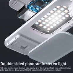 Portable Phone Holder With LED Dimming Light for Live Stream Make Up YouTube TikTok Dimmable LED Camera Ring Light for iPhone & Android Phone