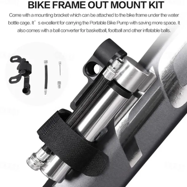 Portable Pocket Bike-Pump 120 PSI High Pressure Mini Bike Pump Fits Presta/Schrader Valve Ultralight Bicycle Tire Pump Bikes Repair Kit Stonego Cycling Accessories for Road Mountain Outdoor Sports