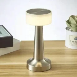 Portable Rechargeable LED Table Lamp with Touch Sensor Dimming Perfect for Bedroom, Living Room Office, College Dorm Bar Party Dinner and Restaurant Decor
