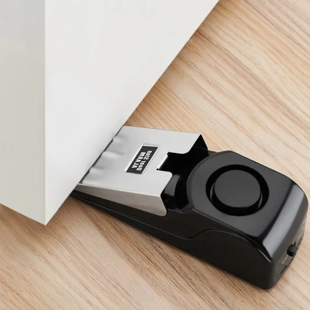Portable Safety Tool With 120DB Alarm For Home Travel Apartment Door Stop Alarm, Door Stopper Security Device