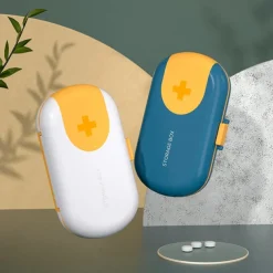 Portable Small Medicine Box Small Mini Tablets Pills Medication Packaging Box 7-Day Travel Large Capacity Storage Box 1PC