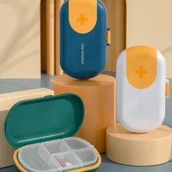 Portable Small Medicine Box Small Mini Tablets Pills Medication Packaging Box 7-Day Travel Large Capacity Storage Box 1PC