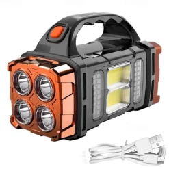 Portable Solar Camping Light - Multifunctional LED Flashlight for Outdoor Hiking, Power Outages - Rechargeable and Super Bright