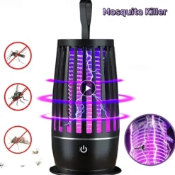 Portable USB Mosquito Killer Lamp – Rechargeable Electric Insect Zapper for Outdoor and Indoor Use, Silent Anti-Mosquito Trap