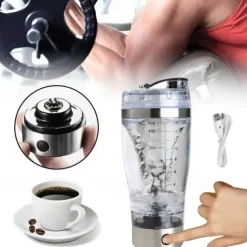 Portable USB Rechargeable Protein Shaker Bottle Electric Mixer Cup